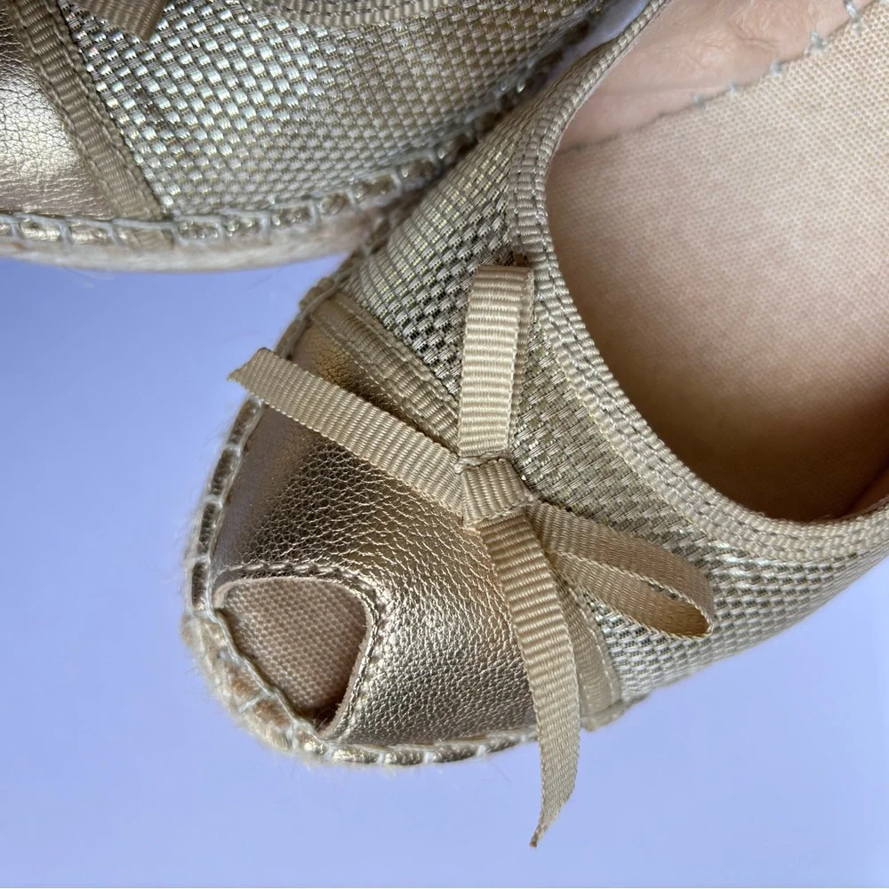 Vidorreta Sling Back Espadrille Wedges Peep Toe Size US 6 EU 36